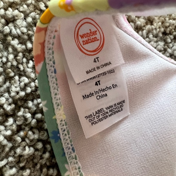 Wonder Nation Toddler Two-piece Swimsuit Size 4T NWT - Picture 7 of 10